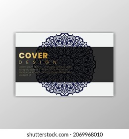Cards or Invitations set with tribal ethnic mandala ornament, doodle floral geometric pattern for wedding, bridal, Valentine's day, greeting card or birthday invitation. Decorative colorful background