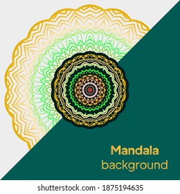 Cards or Invitations with tribal ethnic mandala ornament. For wedding, bridal, Valentine's day, greeting card or birthday invitation. Vector illustration