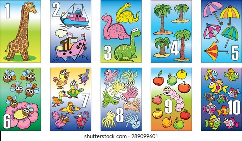 Cards for kids learning to count