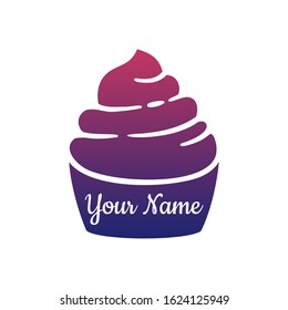 cards and logo with cake