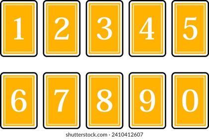 Tarjetas con números de 0 a 9