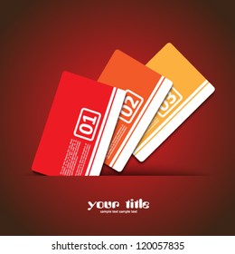 Cards with numbers and text