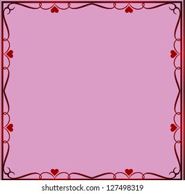 cards with ornaments, hearts, Valentines day
