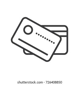 cards payment vector line icon, sign, illustration on background, editable strokes