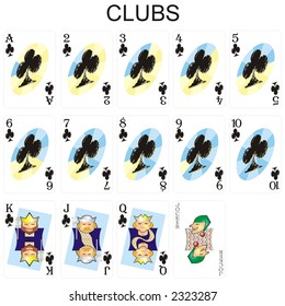 cards to play - suit of clubs