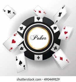 Cards of Poker and chip design