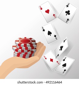 cards of poker and chips design