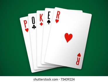 Cards with Poker letters