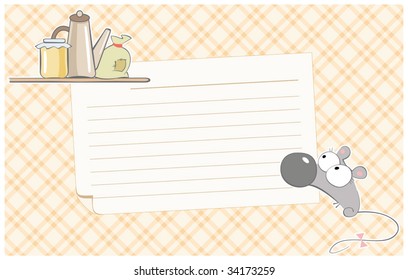 cards for recipes with funny mice