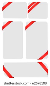 cards with red ribbons