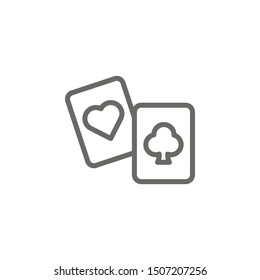 Cards, show icon. Element of theater icon. Thin line icon
