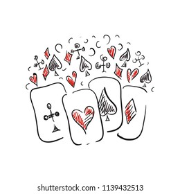 Cards. Sketch. Vector illustration
