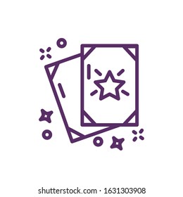 cards with stars magic sorcery vector illustration design