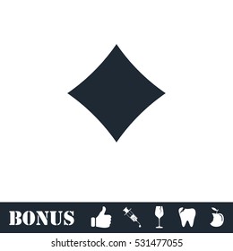 Cards suits icon flat. Vector illustration symbol and bonus pictogram