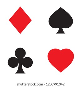 Cards Symbols Vector Stock Vector (Royalty Free) 1230991342 | Shutterstock