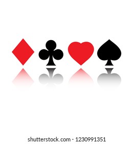 Four Playing Cards Suits Symbols Including Stock Vector (Royalty Free ...