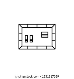 cards, table, poker, casino, vector, icon, outline. Illustration isolated vector