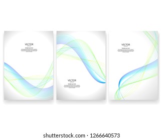 Cards template with lines wavy motion dynamic colorful background. Pink design illustration.