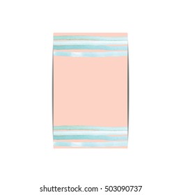 Cards template in watercolor style in vector. Perfect for scrapbook, invitations and birthday cards