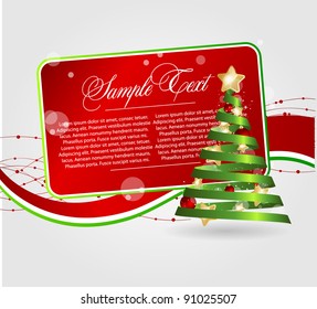 cards templates with xmas tree