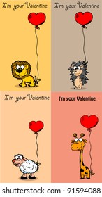 The cards for Valentine's Day, the background