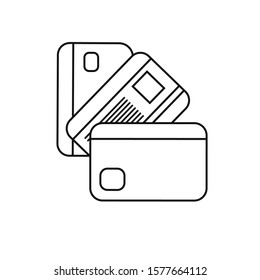 Cards Vector icon eps10 black white