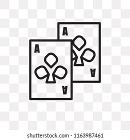 Cards vector icon isolated on transparent background, Cards logo concept