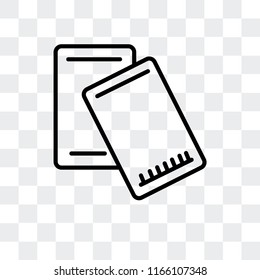 Cards vector icon isolated on transparent background, Cards logo concept