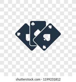 Cards vector icon isolated on transparent background, Cards transparency logo concept
