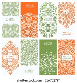 Cards Vintage decorative elements. 10 eps. Vector