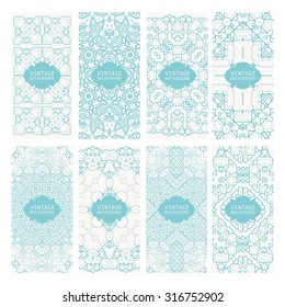 Cards Vintage decorative elements. 10 eps. Vector