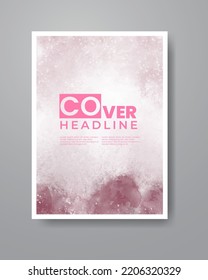 Cards with watercolor background. Design for your cover, date, postcard, banner, logo.