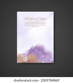 Cards with watercolor background. Design for your cover, date, postcard, banner, logo.