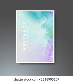 Tarjetas con fondo acuarela. Diseño para su portada, fecha, postal, banner, logotipo.