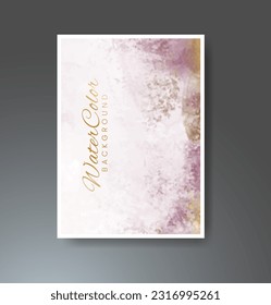 Cards with watercolor background. Design for your cover, date, postcard, banner, logo.