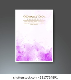 Cards with watercolor background. Design for your cover, date, postcard, banner, logo.