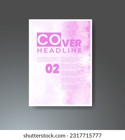 Cards with watercolor background. Design for your cover, date, postcard, banner, logo.