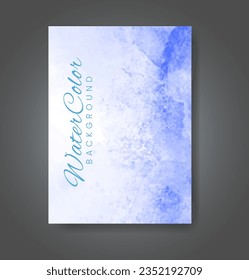 Cards with watercolor background. Design for your cover, date, postcard, banner, logo.