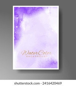 Cards with watercolor background. Design for your cover, date, postcard, banner, logo.