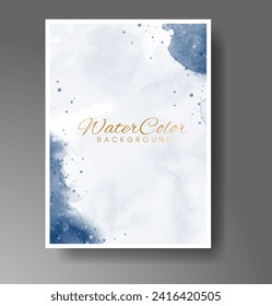 Cards with watercolor background. Design for your cover, date, postcard, banner, logo.