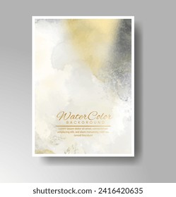 Cards with watercolor background. Design for your cover, date, postcard, banner, logo.