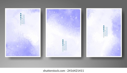 Cards with watercolor background. Design for your cover, date, postcard, banner, logo.