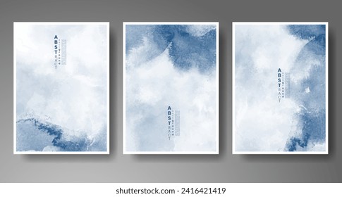 Cards with watercolor background. Design for your cover, date, postcard, banner, logo.