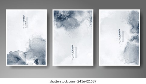 Cards with watercolor background. Design for your cover, date, postcard, banner, logo.