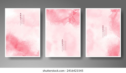 Cards with watercolor background. Design for your cover, date, postcard, banner, logo.