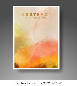 Cards with watercolor background. Design for your cover, date, postcard, banner, logo.