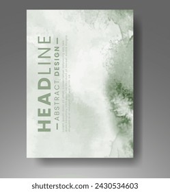 Cards with watercolor background. Design for your cover, date, postcard, banner, logo.