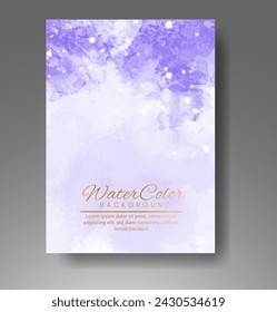 Cards with watercolor background. Design for your cover, date, postcard, banner, logo.