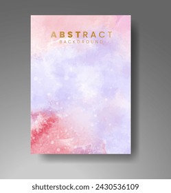 Cards with watercolor background. Design for your cover, date, postcard, banner, logo.
