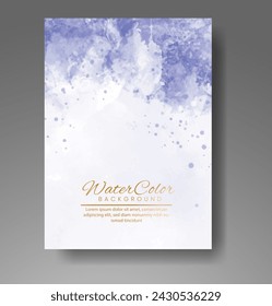 Cards with watercolor background. Design for your cover, date, postcard, banner, logo.